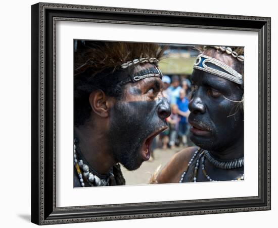 Local Tribes Celebrating Traditional Sing Sing, Highlands, Papua New Guinea, Pacific-Michael Runkel-Framed Photographic Print