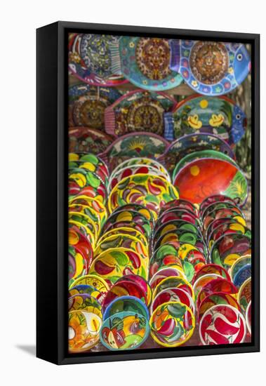 Local wares for sale at historic Mayan Chichen Itza, Mexico.-Jerry Ginsberg-Framed Premier Image Canvas