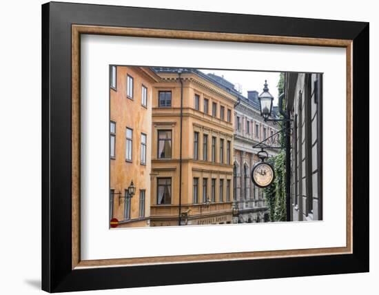 Located in the City portion of Stockholm, these buildings were shot from a staircase.-Mallorie Ostrowitz-Framed Photographic Print