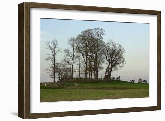 Location of Pickett's Charge Against the Union Position on Cemetery Ridge, Gettysburg, PA-null-Framed Photographic Print