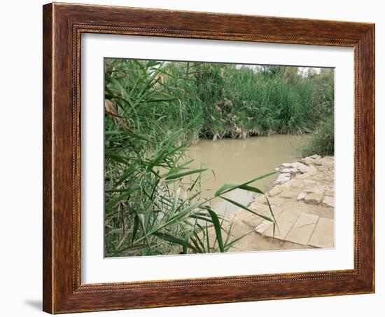 Location on the Jordan River Where Jesus was Baptised, Bethany, Jordan, Middle East-Bruno Morandi-Framed Photographic Print