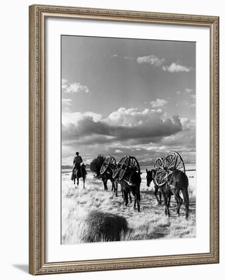 Location Shooting of Western Movie, Union Pacific, 1939-Alfred Eisenstaedt-Framed Photographic Print