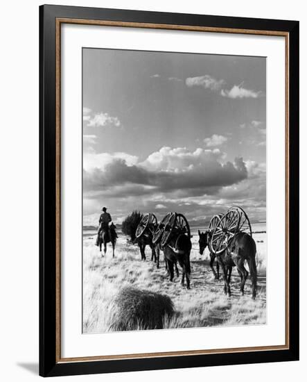 Location Shooting of Western Movie, Union Pacific, 1939-Alfred Eisenstaedt-Framed Photographic Print