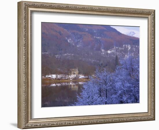 Loch Achray in Winter, the Trossachs, Central Region, Scotland, UK, Europe-Kathy Collins-Framed Photographic Print