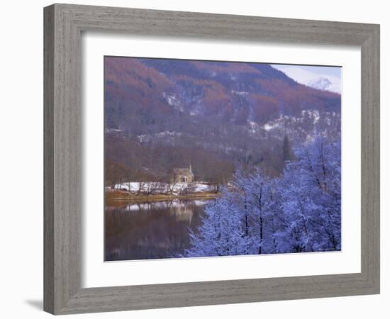 Loch Achray in Winter, the Trossachs, Central Region, Scotland, UK, Europe-Kathy Collins-Framed Photographic Print