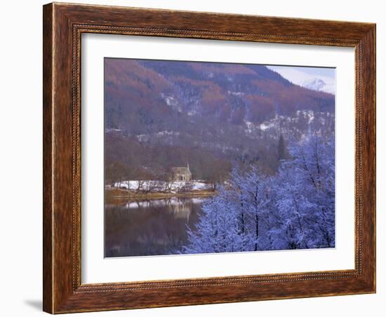 Loch Achray in Winter, the Trossachs, Central Region, Scotland, UK, Europe-Kathy Collins-Framed Photographic Print