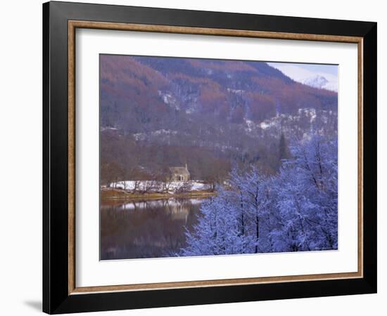 Loch Achray in Winter, the Trossachs, Central Region, Scotland, UK, Europe-Kathy Collins-Framed Photographic Print