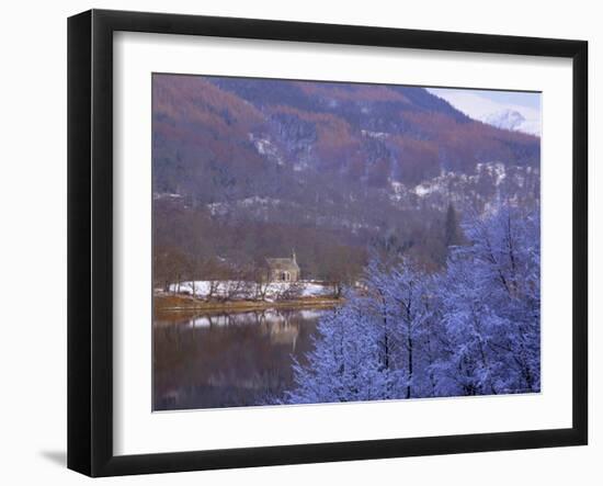 Loch Achray in Winter, the Trossachs, Central Region, Scotland, UK, Europe-Kathy Collins-Framed Photographic Print