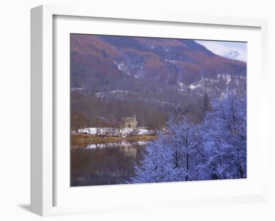 Loch Achray in Winter, the Trossachs, Central Region, Scotland, UK, Europe-Kathy Collins-Framed Photographic Print