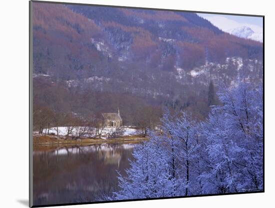 Loch Achray in Winter, the Trossachs, Central Region, Scotland, UK, Europe-Kathy Collins-Mounted Photographic Print