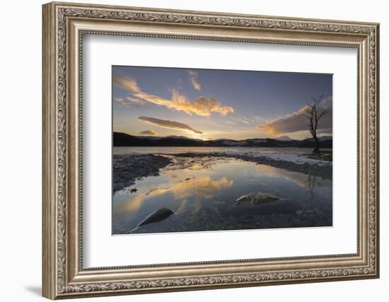 Loch Ard and Ben Lomond in mid-winter, Trossachs, Scotland, United Kingdom, Europe-John Potter-Framed Photographic Print