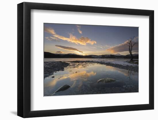 Loch Ard and Ben Lomond in mid-winter, Trossachs, Scotland, United Kingdom, Europe-John Potter-Framed Photographic Print