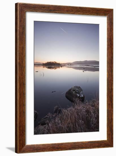 Loch Ba on a Frosty Morning at Rannoch Moor, Perth and Kinross, Highlands, Scotland, UK-Julian Elliott-Framed Photographic Print