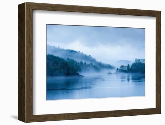 Loch Beinn a Meadhoin in the mist, Inverness, Scotland-Niall Benvie-Framed Photographic Print