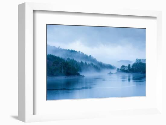 Loch Beinn a Meadhoin in the mist, Inverness, Scotland-Niall Benvie-Framed Photographic Print