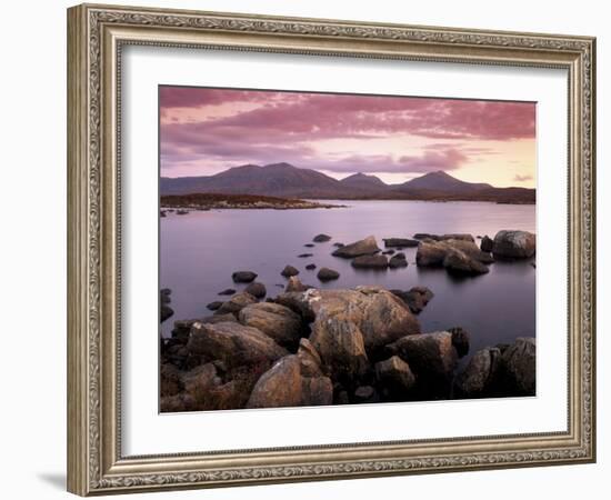 Loch Druidibeg Nature Reserve at Sunset, South Uist, Outer Hebrides, Scotland, UK-Patrick Dieudonne-Framed Photographic Print