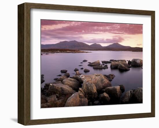 Loch Druidibeg Nature Reserve at Sunset, South Uist, Outer Hebrides, Scotland, UK-Patrick Dieudonne-Framed Photographic Print