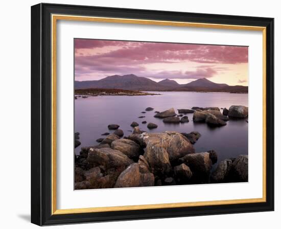 Loch Druidibeg Nature Reserve at Sunset, South Uist, Outer Hebrides, Scotland, UK-Patrick Dieudonne-Framed Photographic Print