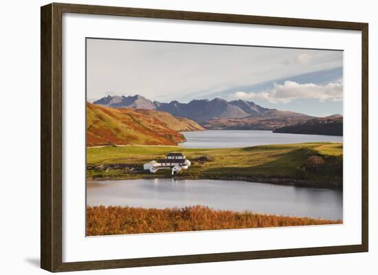 Loch Harport with the Mountains of Glen Brittle Behind, Highlands, Scotland, United Kingdom, Europe-Julian Elliott-Framed Photographic Print