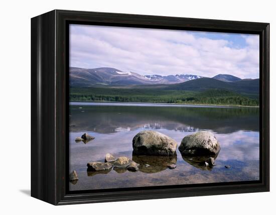 Loch Morlich and the Cairngorms, Aviemore, Highland Region, Scotland, United Kingdom-Roy Rainford-Framed Premier Image Canvas