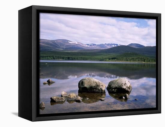 Loch Morlich and the Cairngorms, Aviemore, Highland Region, Scotland, United Kingdom-Roy Rainford-Framed Premier Image Canvas