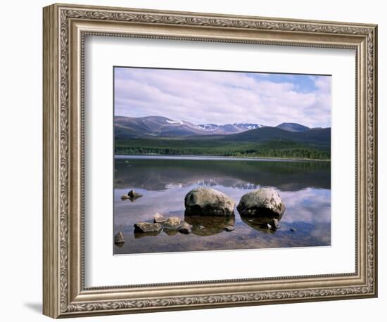 Loch Morlich and the Cairngorms, Aviemore, Highland Region, Scotland, United Kingdom-Roy Rainford-Framed Photographic Print