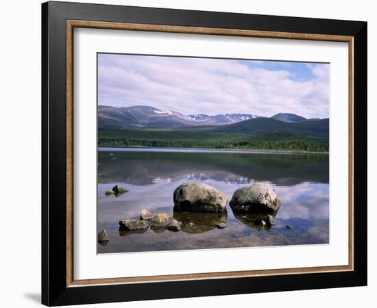 Loch Morlich and the Cairngorms, Aviemore, Highland Region, Scotland, United Kingdom-Roy Rainford-Framed Photographic Print