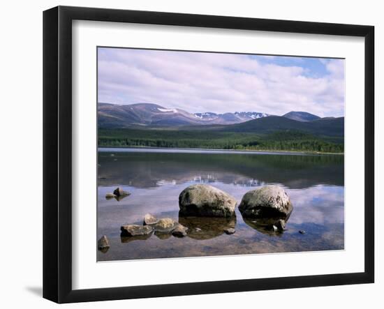 Loch Morlich and the Cairngorms, Aviemore, Highland Region, Scotland, United Kingdom-Roy Rainford-Framed Photographic Print