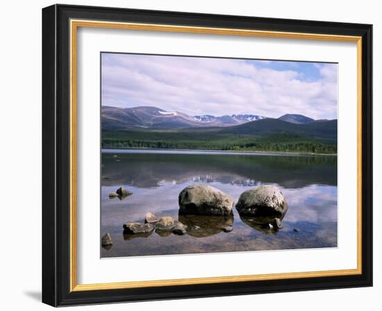 Loch Morlich and the Cairngorms, Aviemore, Highland Region, Scotland, United Kingdom-Roy Rainford-Framed Photographic Print