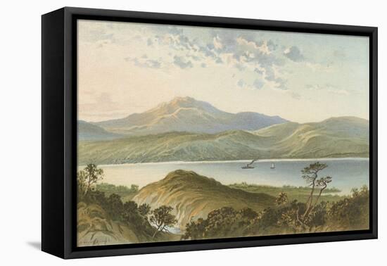 Loch Ness, from Above the Fall of Foyers-English School-Framed Premier Image Canvas