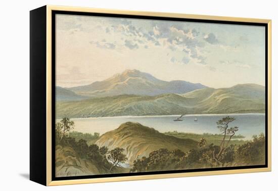 Loch Ness, from Above the Fall of Foyers-English School-Framed Premier Image Canvas