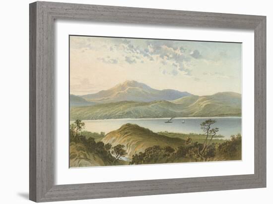 Loch Ness, from Above the Fall of Foyers-English School-Framed Giclee Print