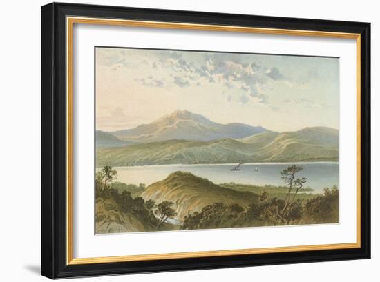 Loch Ness, from Above the Fall of Foyers-English School-Framed Giclee Print