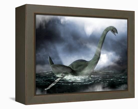 Loch Ness Monster, Artwork-Victor Habbick-Framed Premier Image Canvas