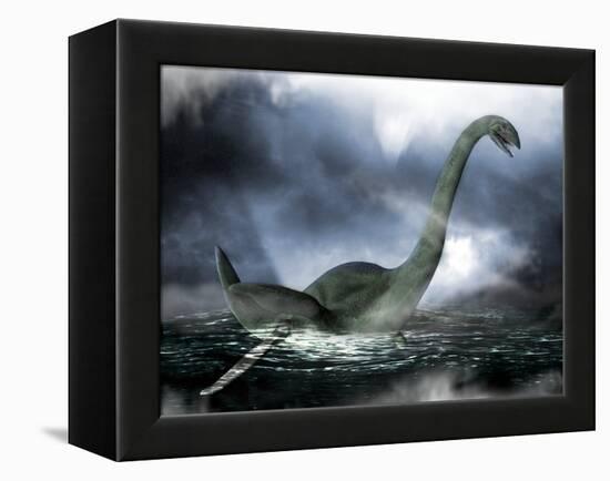 Loch Ness Monster, Artwork-Victor Habbick-Framed Premier Image Canvas