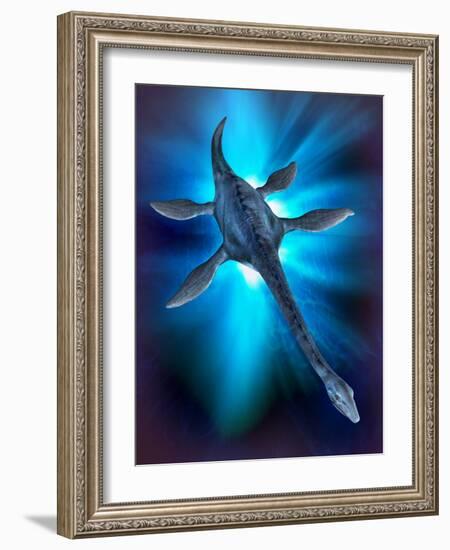 Loch Ness Monster, Artwork-Victor Habbick-Framed Photographic Print