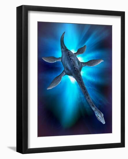 Loch Ness Monster, Artwork-Victor Habbick-Framed Photographic Print