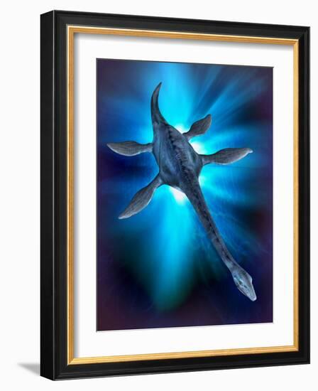 Loch Ness Monster, Artwork-Victor Habbick-Framed Photographic Print