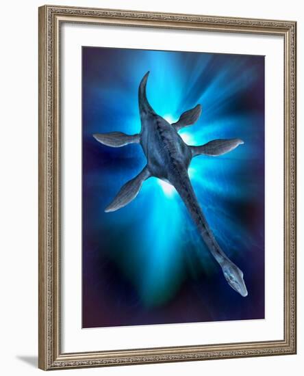 Loch Ness Monster, Artwork-Victor Habbick-Framed Photographic Print