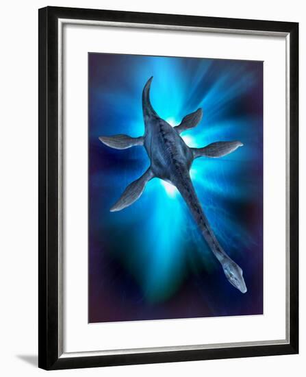 Loch Ness Monster, Artwork-Victor Habbick-Framed Photographic Print