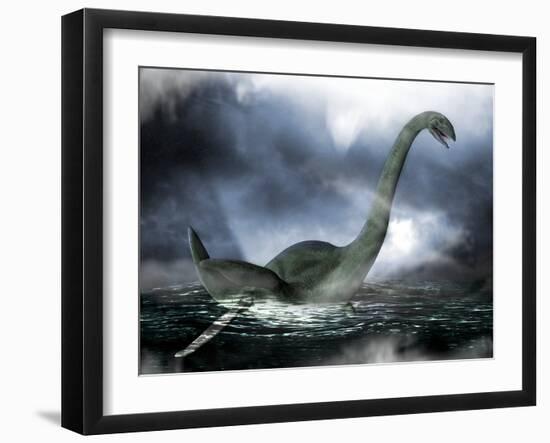 Loch Ness Monster, Artwork-Victor Habbick-Framed Photographic Print