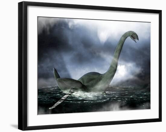 Loch Ness Monster, Artwork-Victor Habbick-Framed Photographic Print