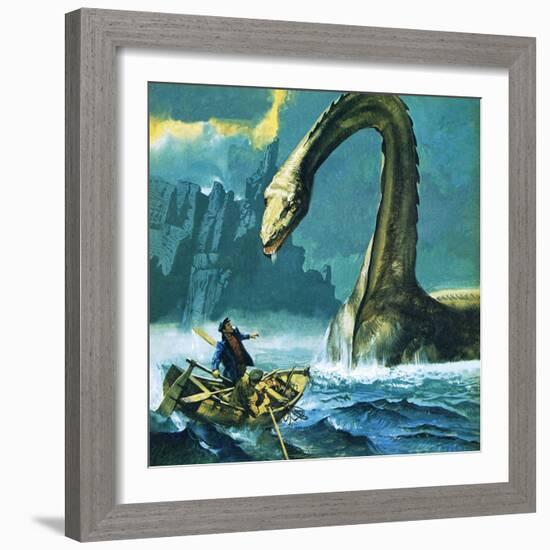 Loch Ness Monster-English School-Framed Giclee Print