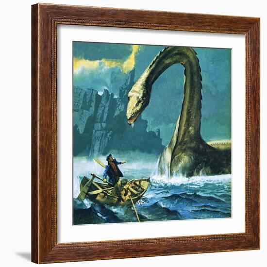 Loch Ness Monster-English School-Framed Giclee Print