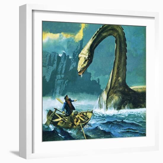 Loch Ness Monster-English School-Framed Giclee Print