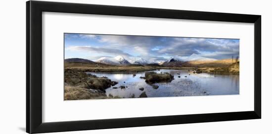Lochain Na H'Achlaise Towards the Mountains of the Black Mount Range, Scotland-Lee Frost-Framed Photographic Print