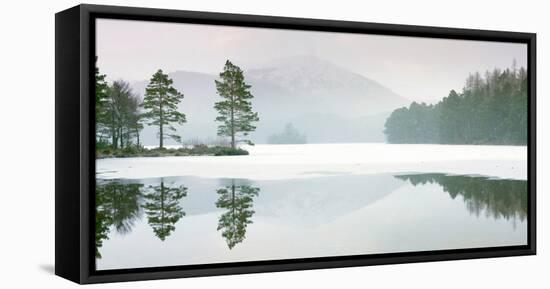 Lochan Eilein in Mid-Winter, the Loch Is Frozen Over-John Potter-Framed Premier Image Canvas