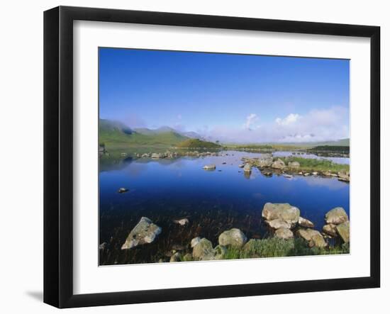 Lochan Na H-Achlaise, Rannoch Moor, Black Mount in the Background, Highlands Region, Scotland, UK-Louise Murray-Framed Photographic Print