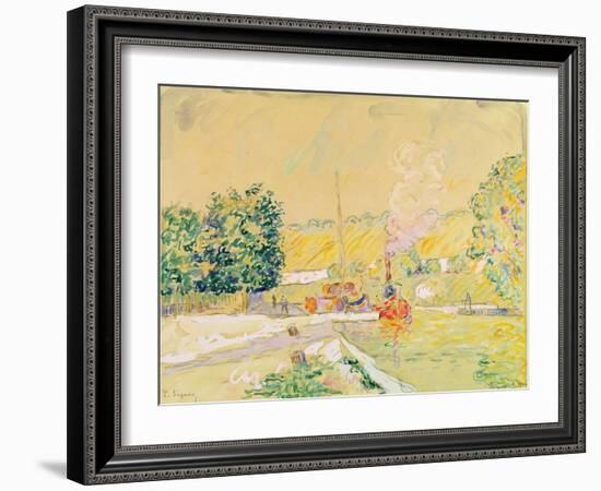 Lock at Sannois, 1900 (Watercolour on Paper)-Paul Signac-Framed Giclee Print