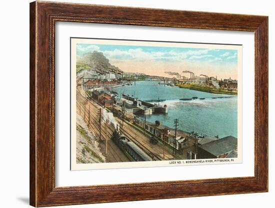 Lock on Monongahela, Pittsburgh, Pennsylvania-null-Framed Art Print